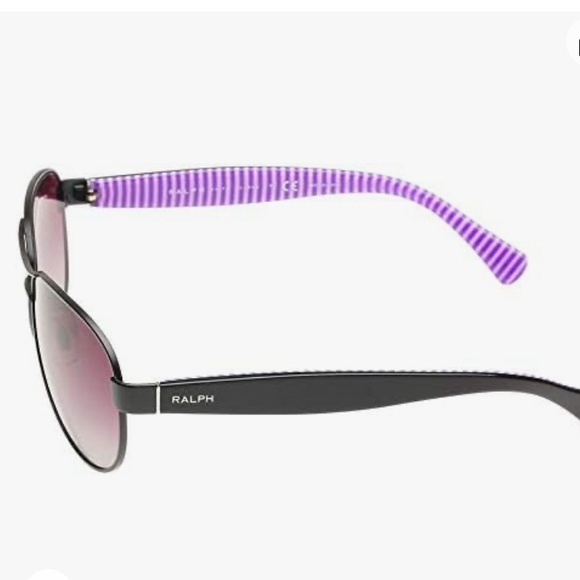 Sold Out! Ralph Lauren Black Aviator Sunglasses - Picture 3 of 7
